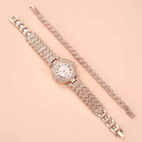 Relógio - Luxo LaBelle + BRINDE 1 PULSEIRA CRAVEJADA